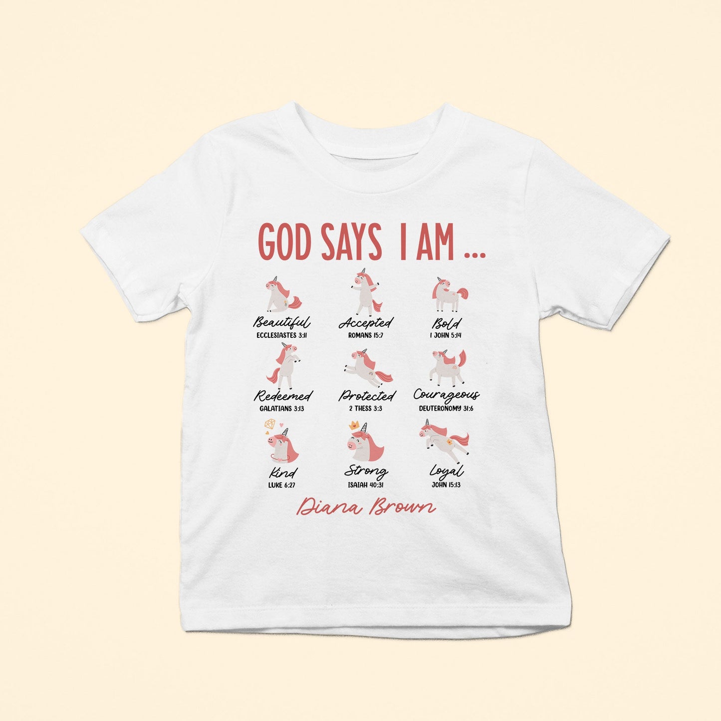 God Says I Am (Unicorn Ver.) - Personalized Shirt