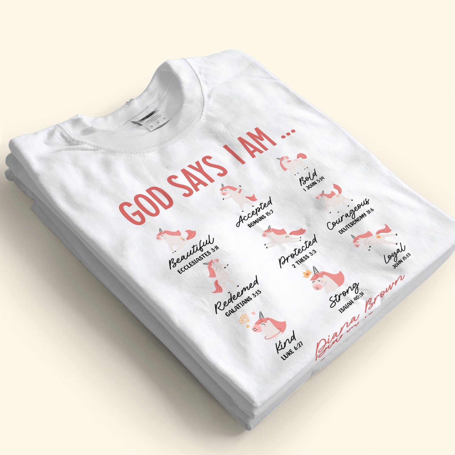 God Says I Am (Unicorn Ver.) - Personalized Shirt