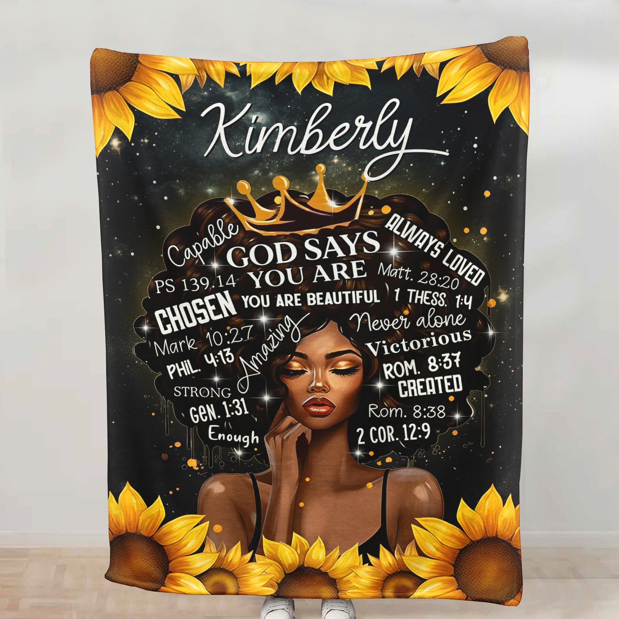 God Says You Are Beautiful - Personalized Blanket