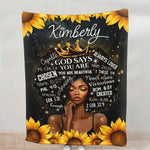 God Says You Are Beautiful - Personalized Blanket