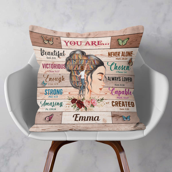 God Says You Are Beautiful Personalized Pillow (Insert Included