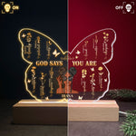 God Says You Are Strong - Personalized LED Light