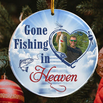 Gone Fishing In Heaven - Personalized Acrylic Photo Ornament