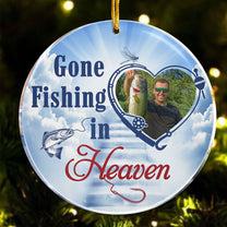 Gone Fishing In Heaven - Personalized Acrylic Photo Ornament