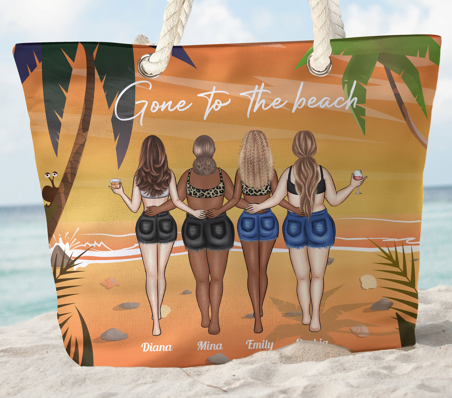 Gone To The Beach - Personalized Beach Bag