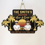 Good Food, Good People, Good Times - Personalized Custom Shaped Wood Sign