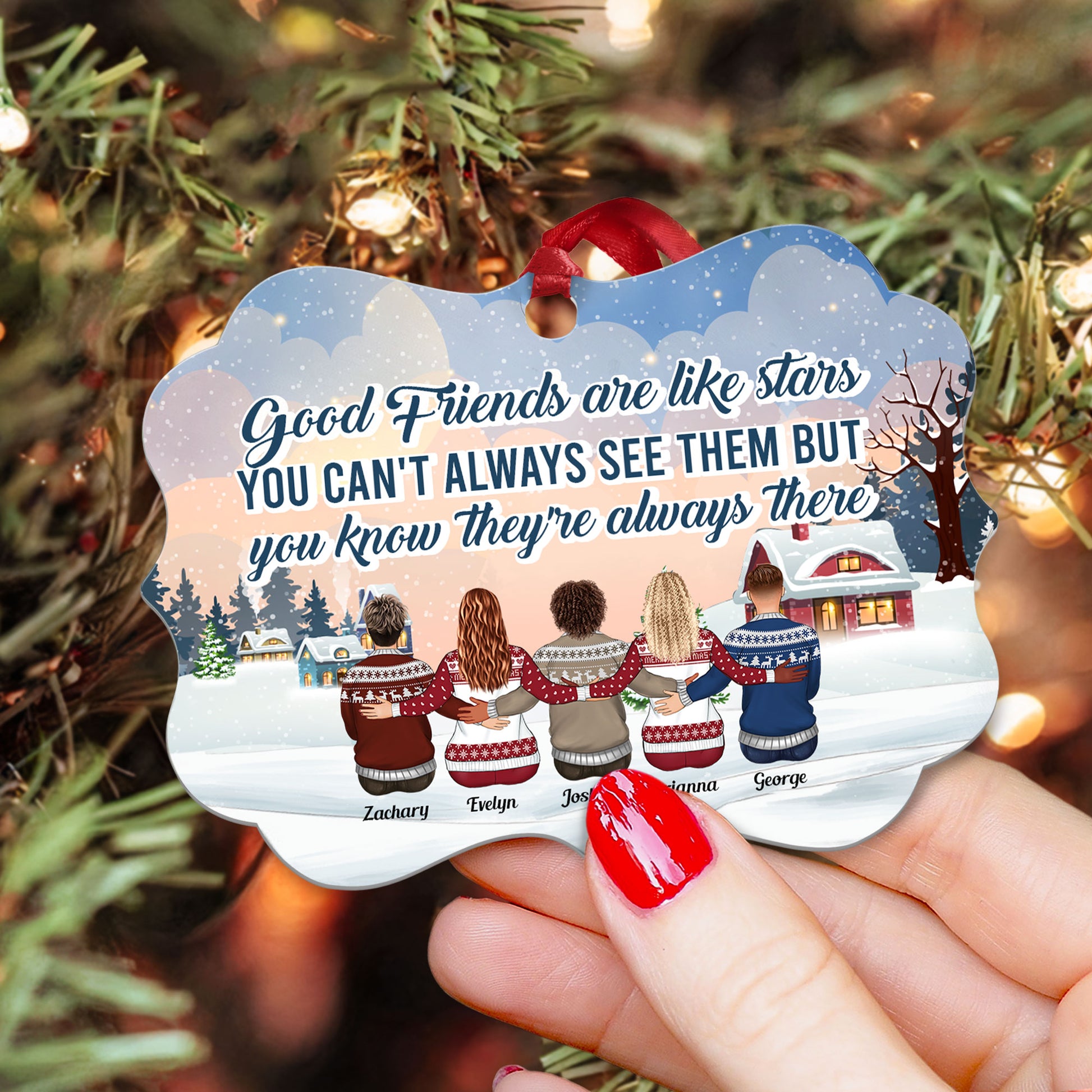 Personalized A Good Neighbor is A Welcome Blessing Ornaments, Best Neighbor  Ornament Home Decor Gifts for Christmas Tree 2023, Custom Names & Text
