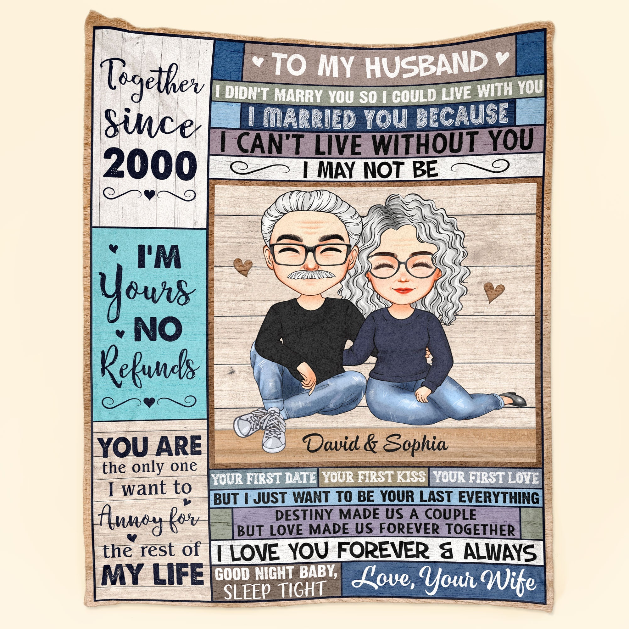 Good Night Baby, Sleep Tight - Personalized Blanket