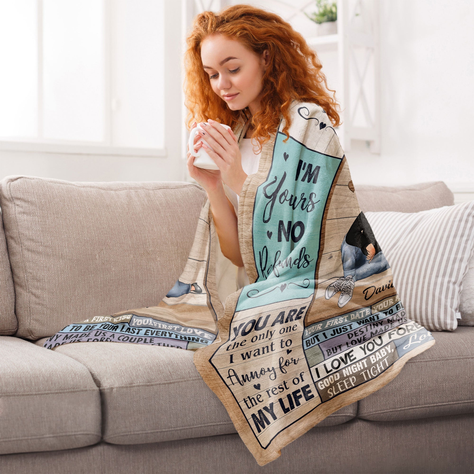 Good Night Baby, Sleep Tight - Personalized Blanket