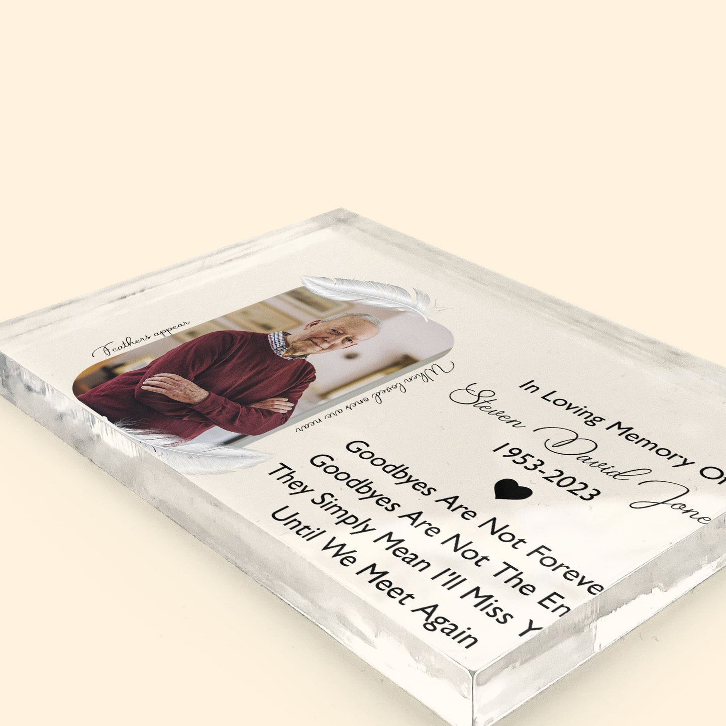 Goodbyes Are Not Forever - Personalized Acrylic Photo Plaque