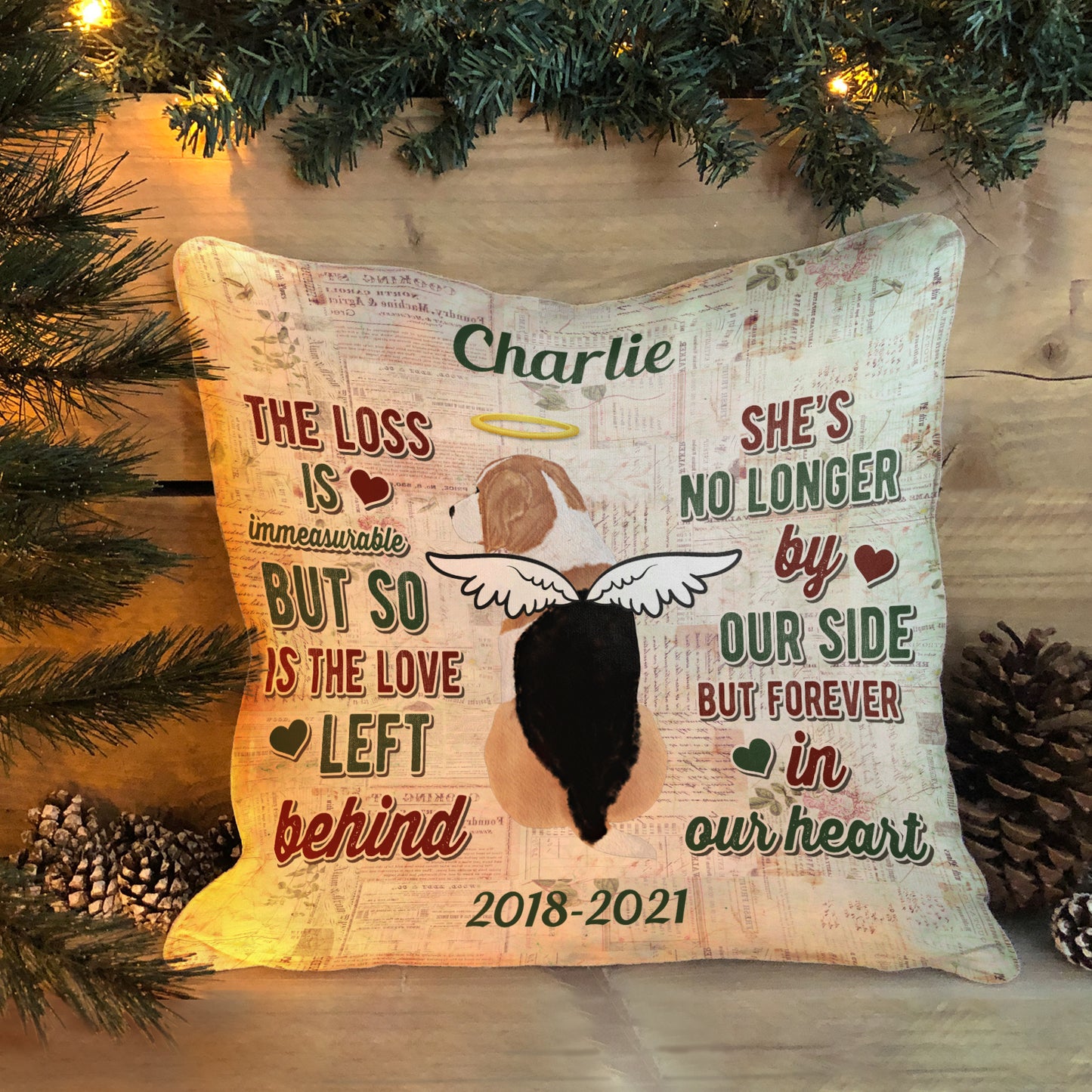Goodbyes Are Not Forever - Personalized Pillow (Insert Included) - Memorial Gift For Dog Owner