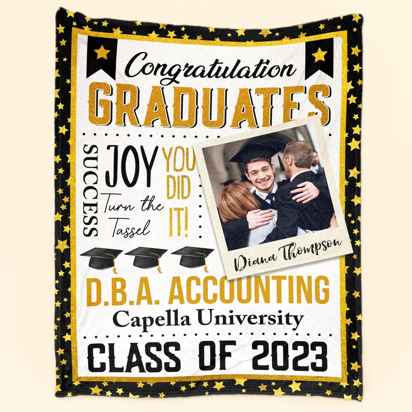 Graduate Congratulation - Personalized Blanket