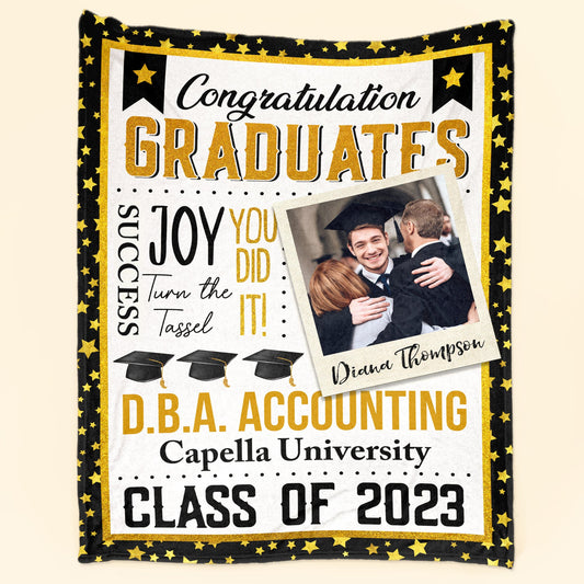 Graduate Congratulation - Personalized Blanket