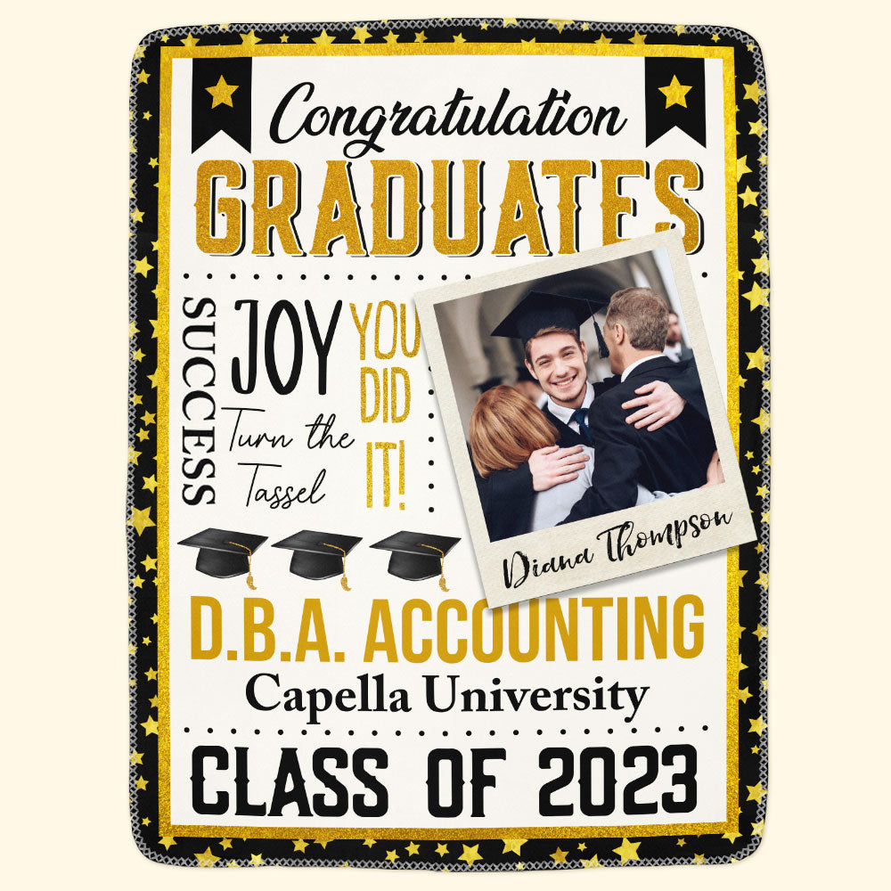 Graduate Congratulation - Personalized Blanket