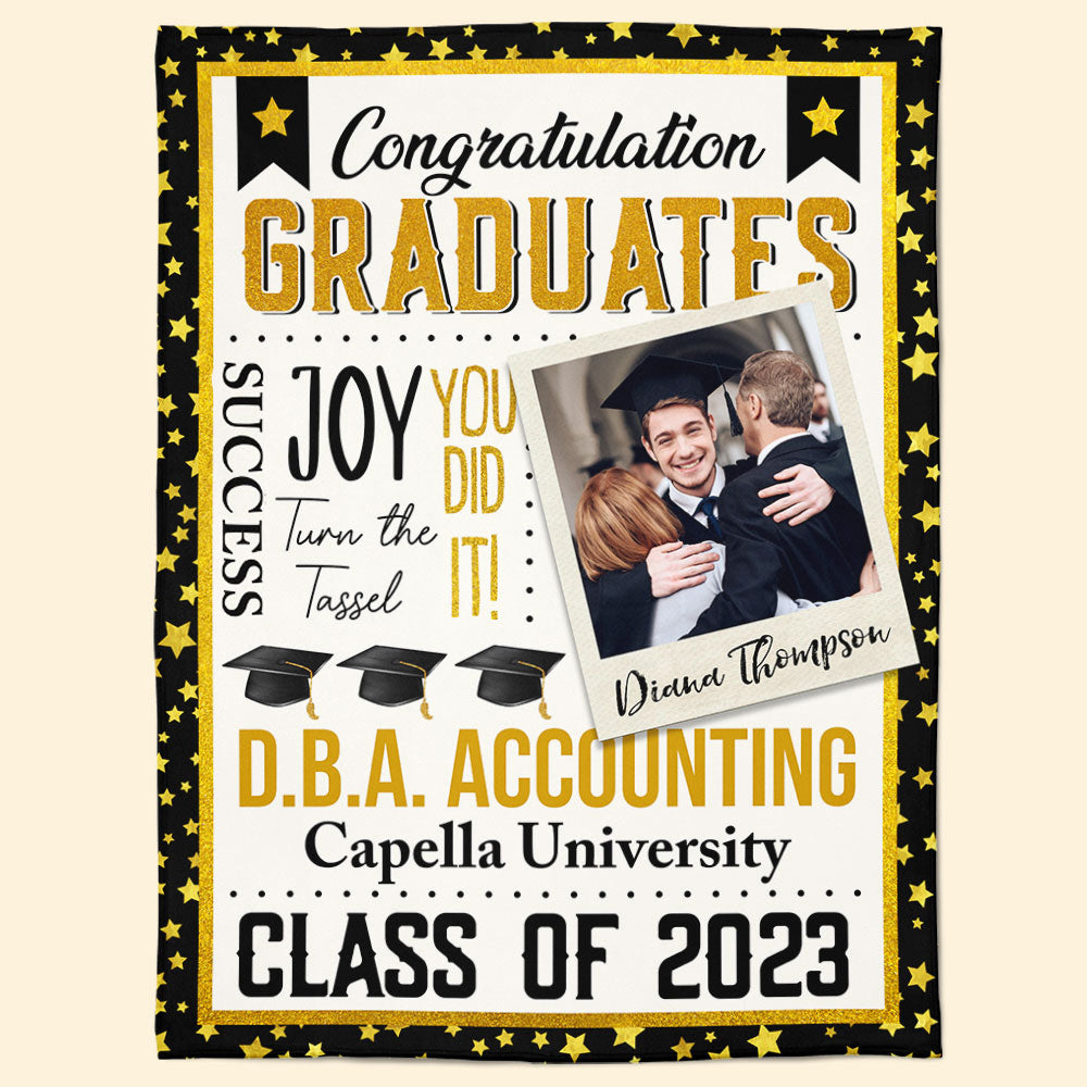 Graduate Congratulation - Personalized Blanket