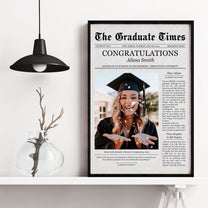 Graduate Printable Newspaper Keepsake - Personalized Photo Poster