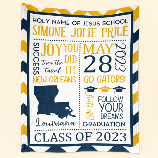 Graduation Celebration - Personalized Blanket