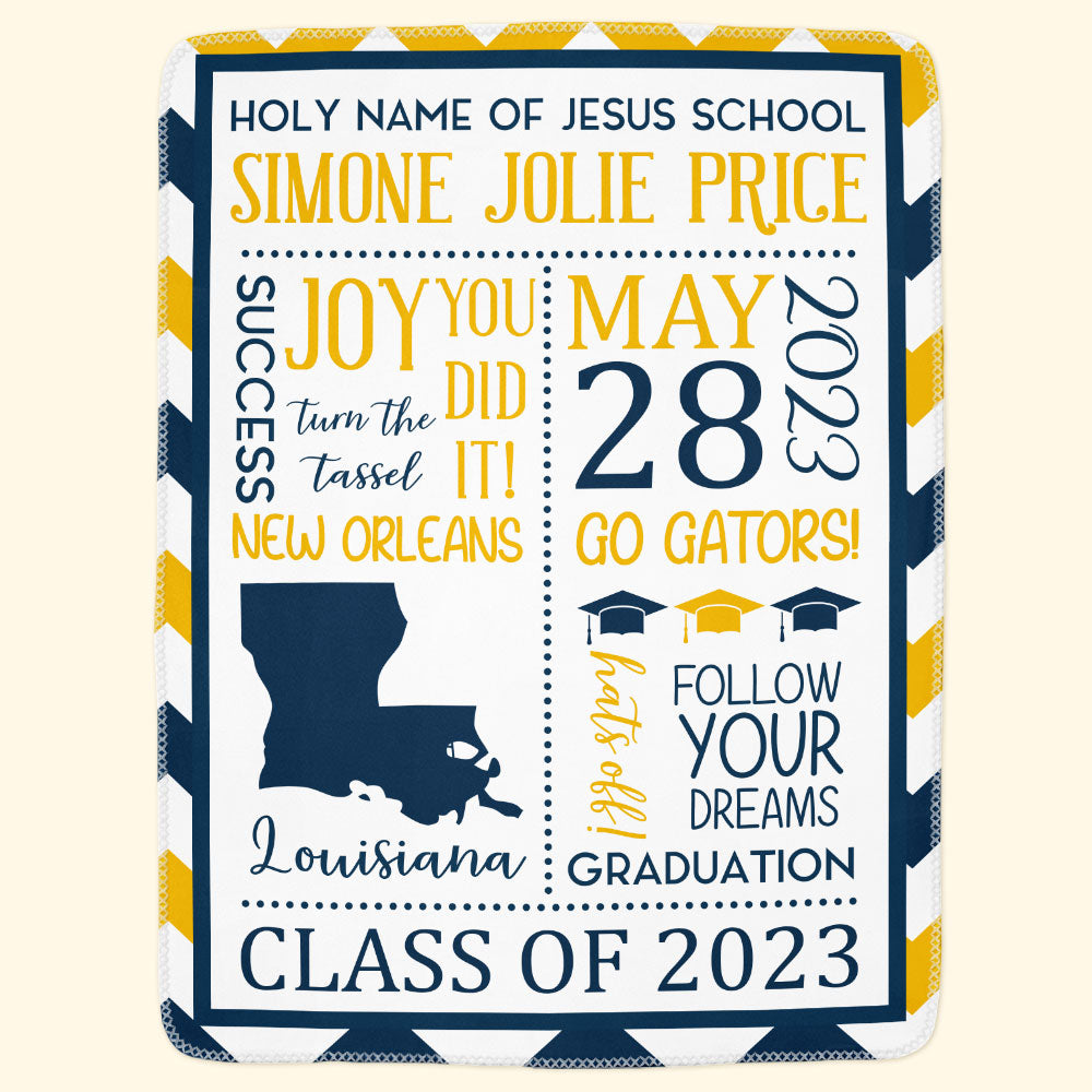Graduation Celebration - Personalized Blanket