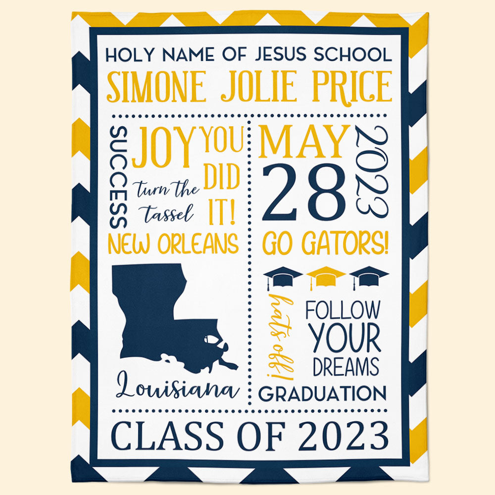 Graduation Celebration - Personalized Blanket