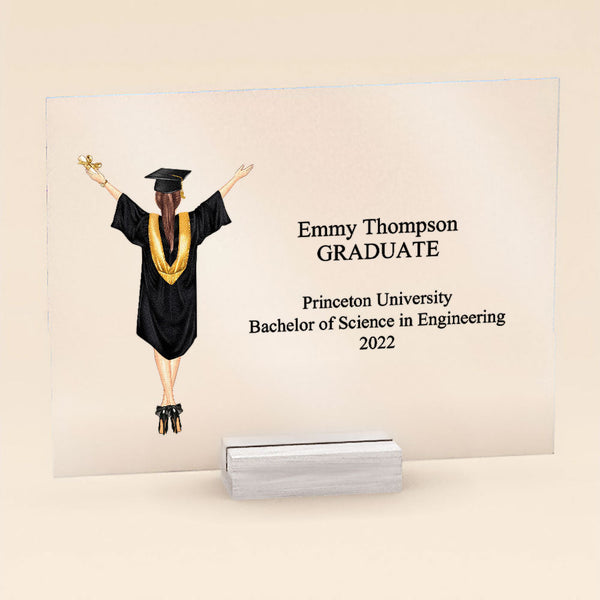 Premium Acrylic Personalized Graduation Commemorative Plaque –