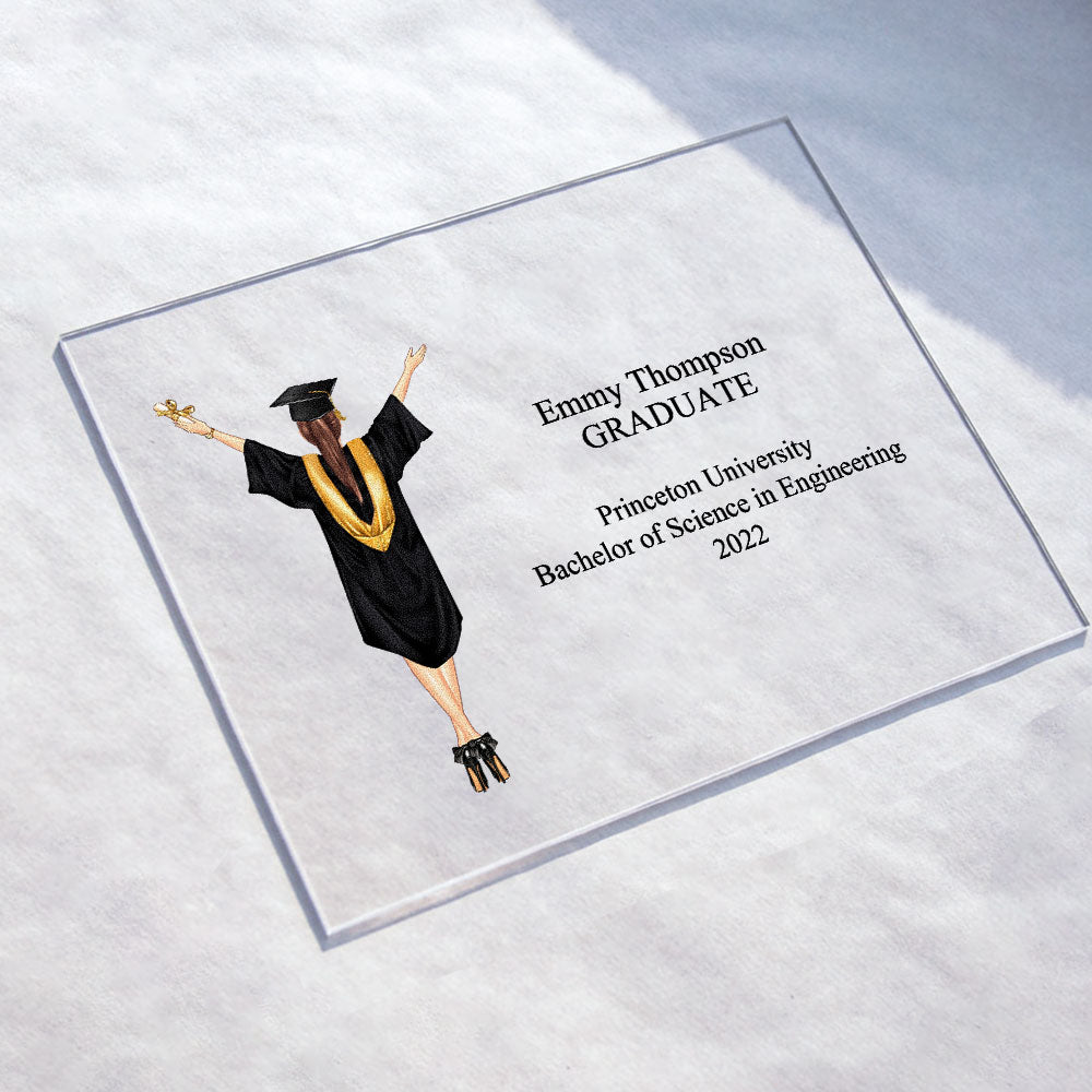 Premium Acrylic Personalized Graduation Commemorative Plaque –