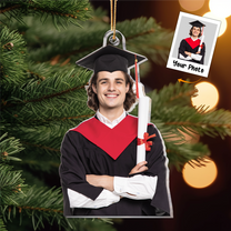 Graduation Ornament Gift For Family Member - Personalized Acrylic Photo Ornament