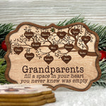 Grandchildren Fill A Space In Heart - Personalized Wooden/Aluminum Ornament - Christmas, Heartwarming Gift For Family Members, Grandma, Grandpa, Mom, Dad