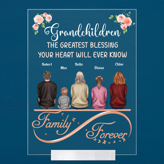 Grandchildren The Greatest Blessing - Personalized Acrylic Plaque