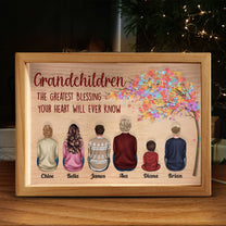 Grandchildren, The Greatest Blessing - Personalized Frame Light Box