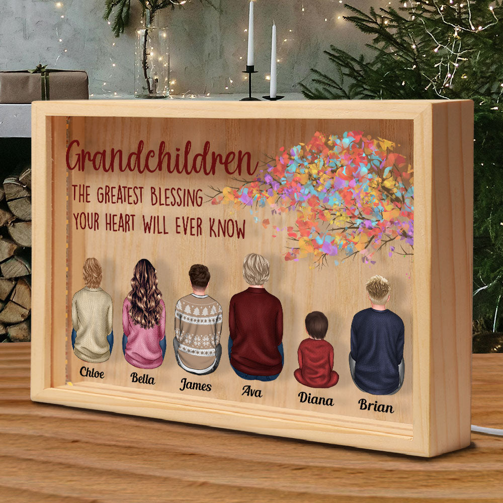 Grandchildren, The Greatest Blessing - Personalized Frame Light Box