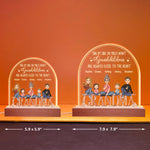 Grandkids Are Always Close To The Heart - Personalized 3D Led Light Wooden Base - Mother's Day, Birthday, Loving Gift For Grandma, Nana, Gigi