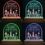 Grandkids Are Always Close To The Heart - Personalized 3D Led Light Wooden Base - Mother's Day, Birthday, Loving Gift For Grandma, Nana, Gigi
