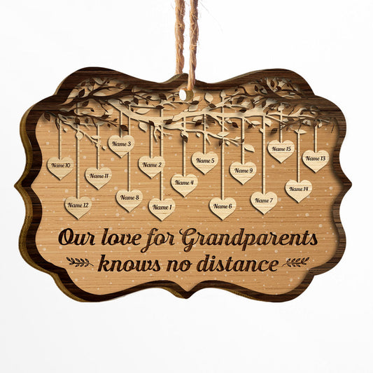 Grandkids Make Life Grand - Personalized Wooden Ornament