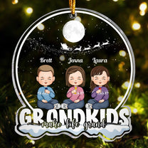 Grandkids Make Life Grand - Personalized Christmas Shaped Acrylic Ornament