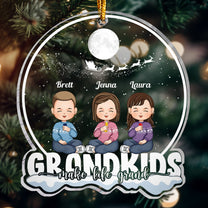 Grandkids Make Life Grand - Personalized Christmas Shaped Acrylic Ornament