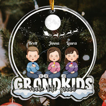 Grandkids Make Life Grand - Personalized Christmas Shaped Acrylic Ornament