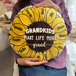 Grandkids Make Life More Grand - Personalized Custom Shaped Pillow
