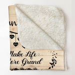 Grandkids Make Life More Grand - Personalized Photo Blanket