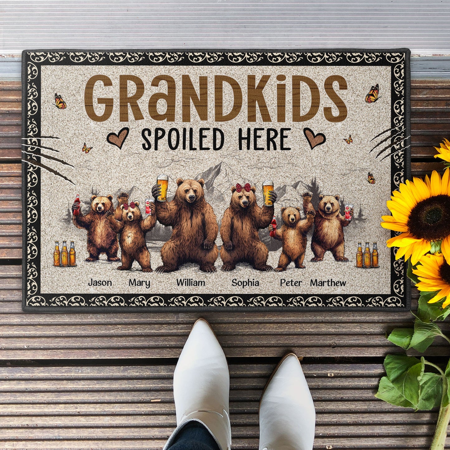 Grandkids Spoiled Here - Personalized Doormat