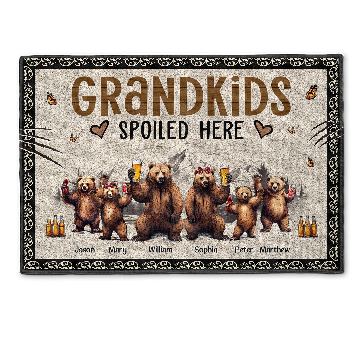 Grandkids Spoiled Here - Personalized Doormat