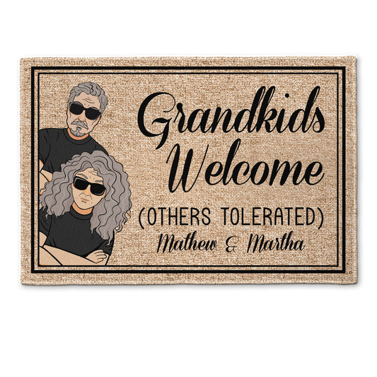 Grandkids Welcome (Others Tolerated) - Personalized Doormat