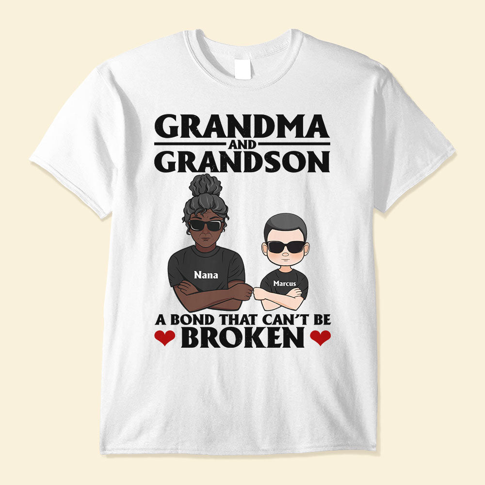 Grandma-And-Grandson-Granddaughter-A-Bond-That-Can-t-Be-Broken-Personalized-Shirt-Mother-s-Day-Gift-For-Grandma-Nana