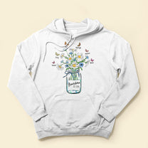 Grandma Est Flower Butterfly - Personalized Shirt - Birthday Gift For Grandma, Mama, Nana, Gigi, Mimi