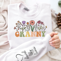 Grandma Est Flower Version - Personalized Sweatshirt