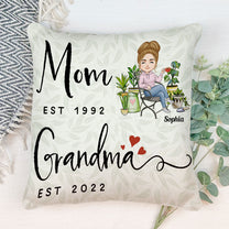 Grandma Established - Personalized Pillow (Insert Included) - Birthday Gift Mother's Day Gift For Mom, Grandma