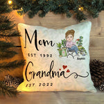 Grandma Established - Personalized Pillow (Insert Included) - Birthday Gift Mother's Day Gift For Mom, Grandma