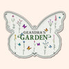 Grandma&#39;s Garden - Personalized Butterfly Shaped Metal Sign