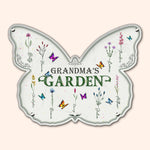 Grandma's Garden - Personalized Butterfly Shaped Metal Sign