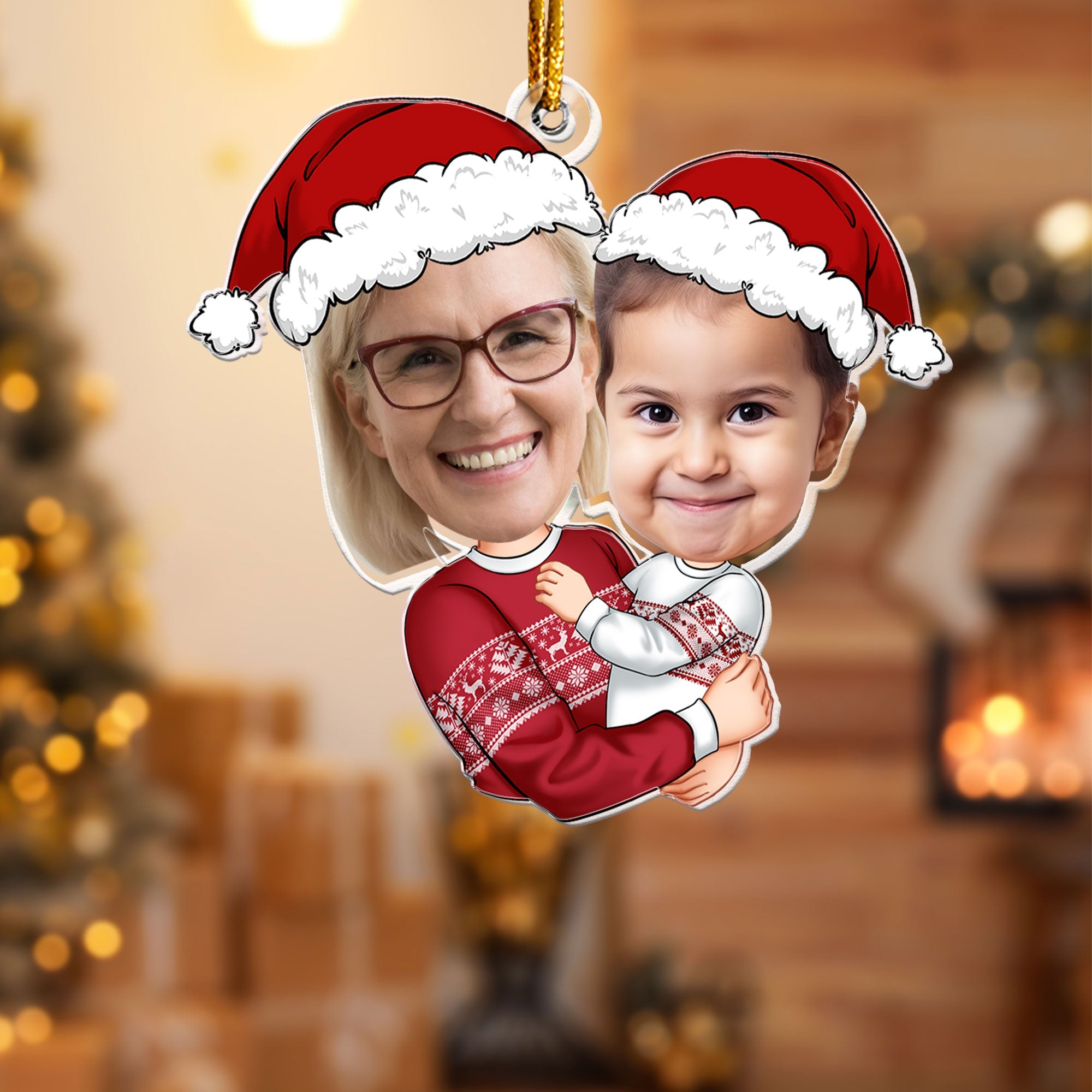 Grandma Grandkid - Personalized Acrylic Photo Ornament