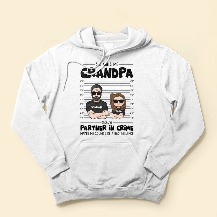 Grandma Grandpa Partner In Crime - Personalized Shirt - Gift For Grandpa And Grandma - Man/ Woman/ Kid Illustration